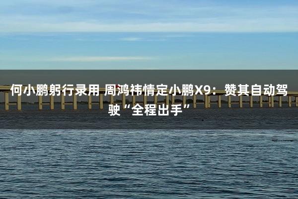 何小鹏躬行录用 周鸿祎情定小鹏X9：赞其自动驾驶“全程出手”