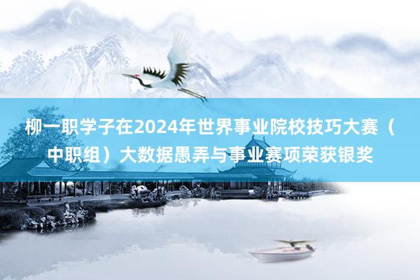 柳一职学子在2024年世界事业院校技巧大赛（中职组）大数据愚弄与事业赛项荣获银奖